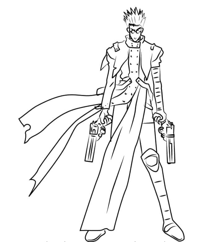 Free Drawing of Vash the Stampede