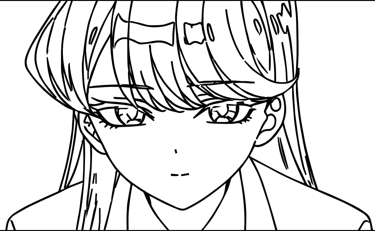 Printable Komi Can’t Communicate Coloring Pages