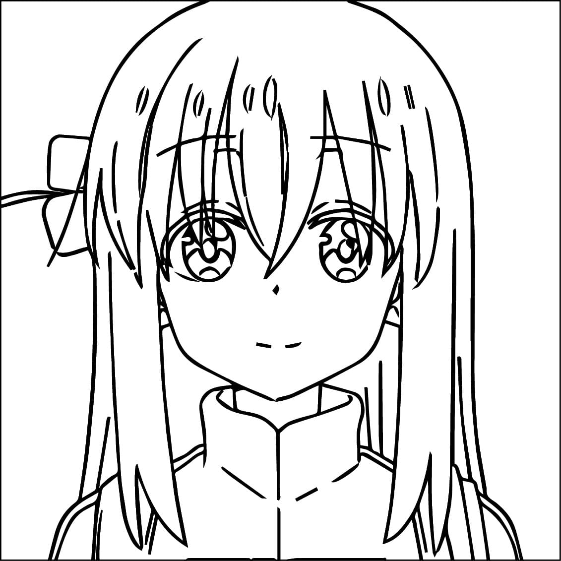 Printable Bocchi The Rock Coloring Pages