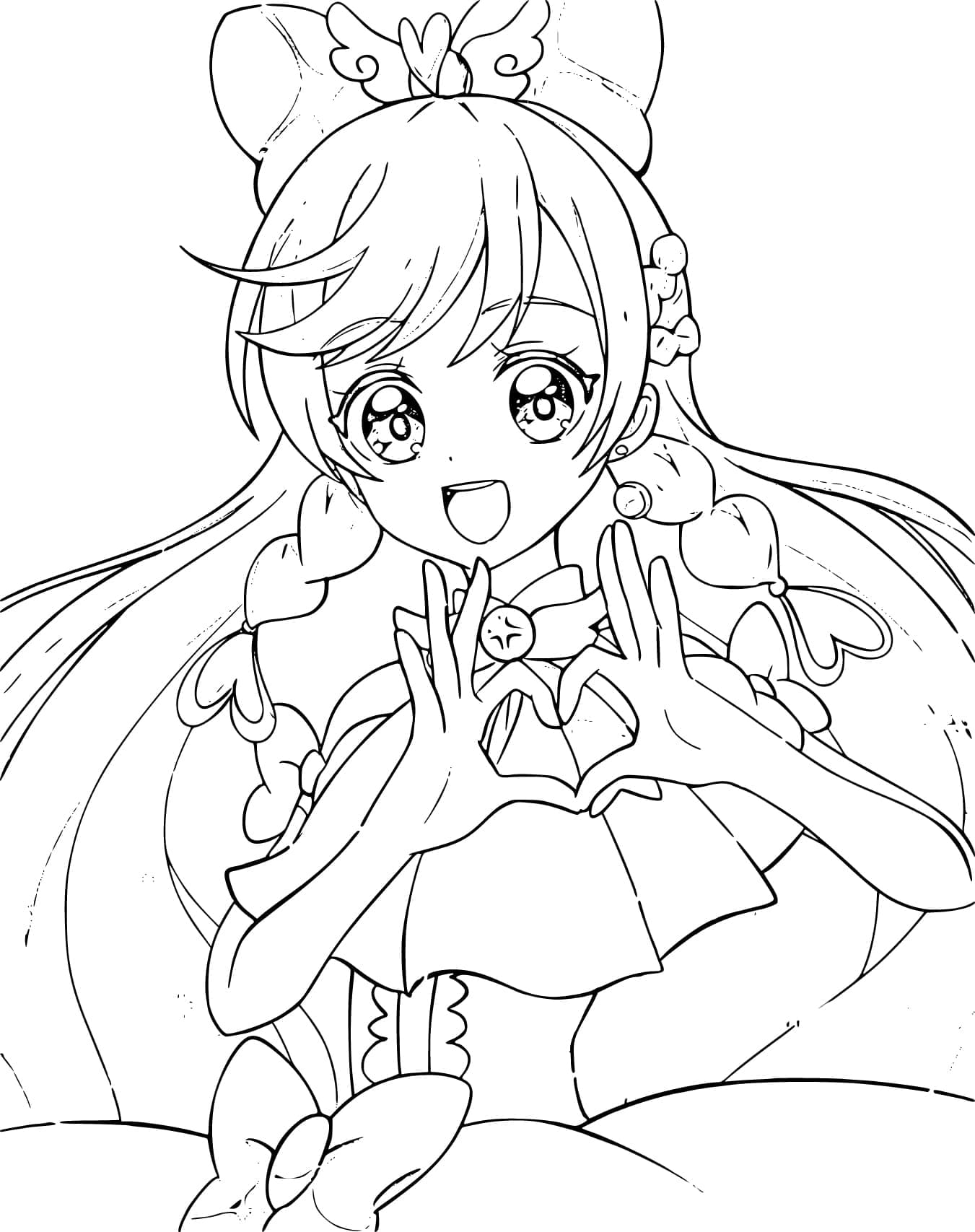 Girl Soaring Sky Pretty Cure