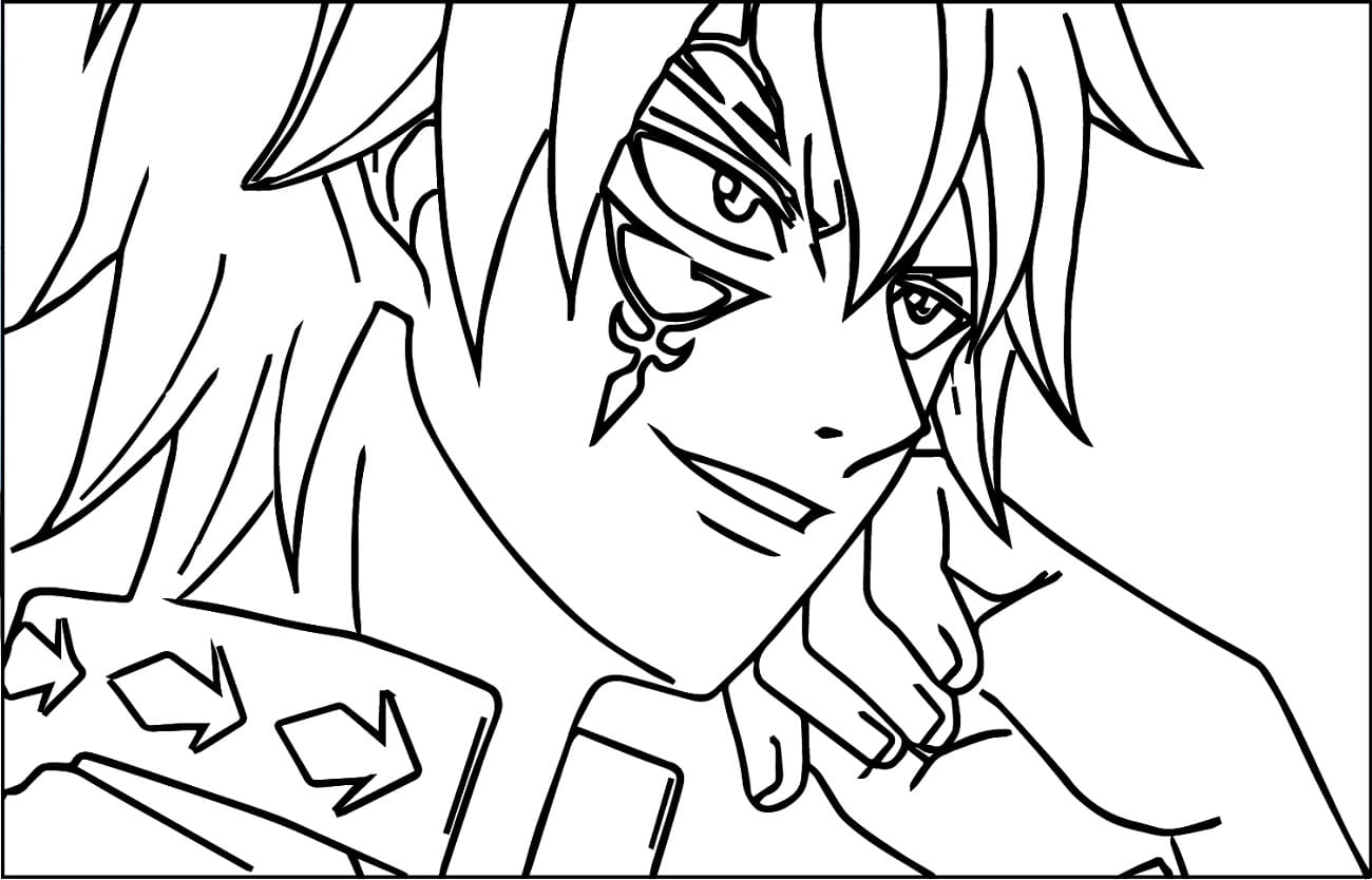 Printable Jellal Fernandes Coloring Page