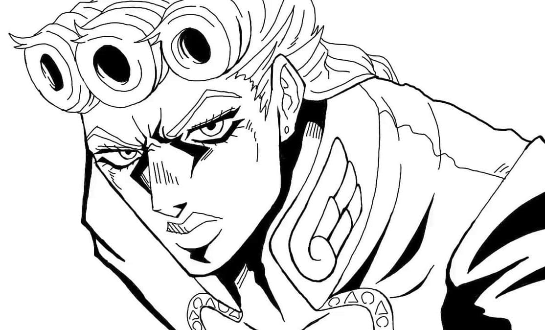 Printable Giorno Giovanna Coloring Page