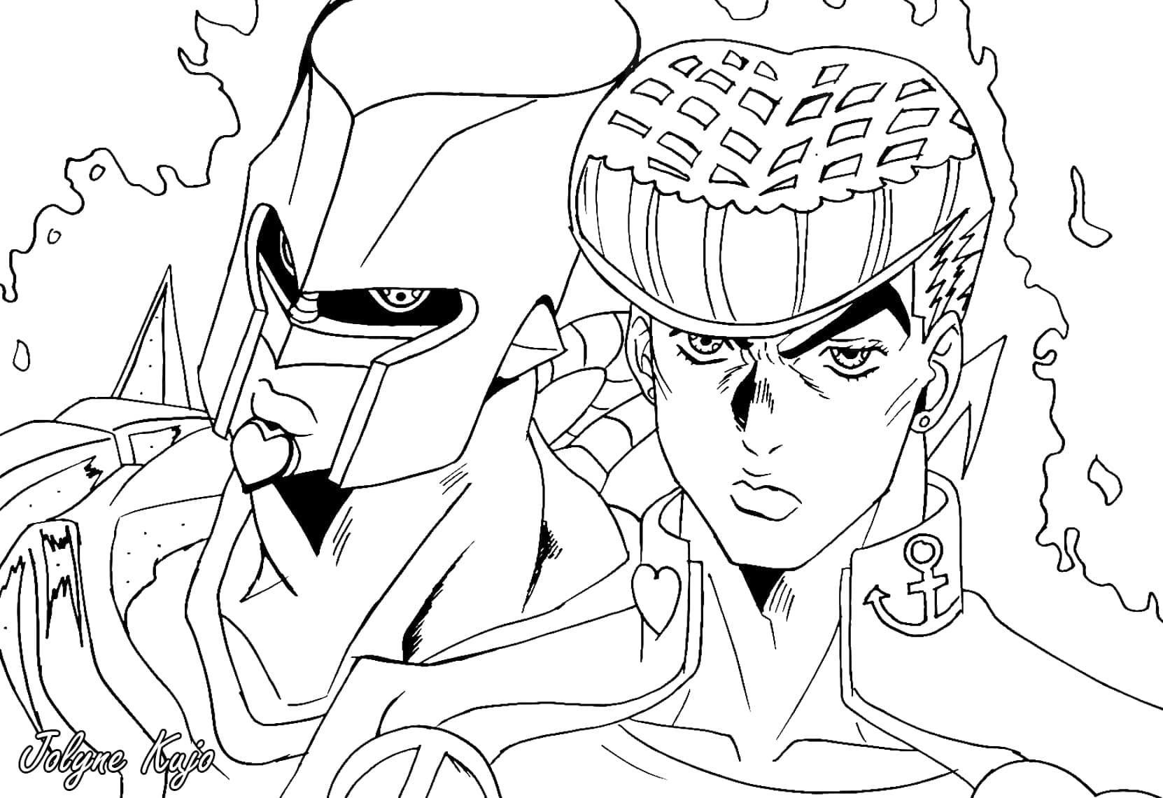 Printable Josuke Higashikata Coloring Pages