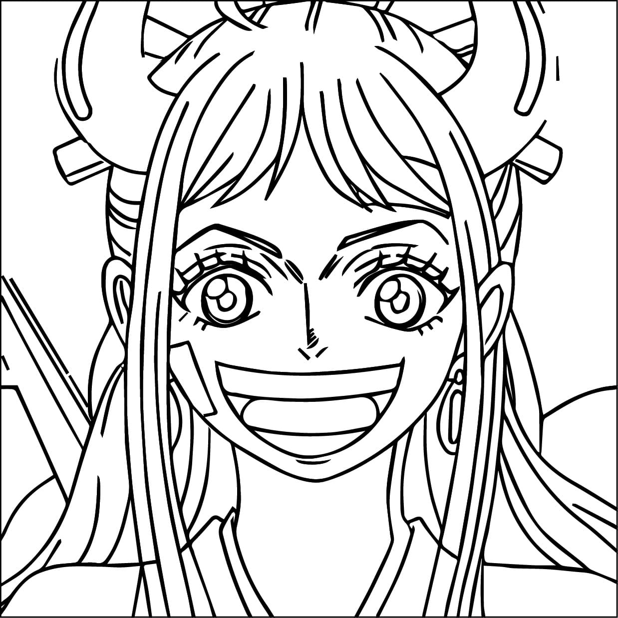 Printable One Piece Yamato Coloring Pages