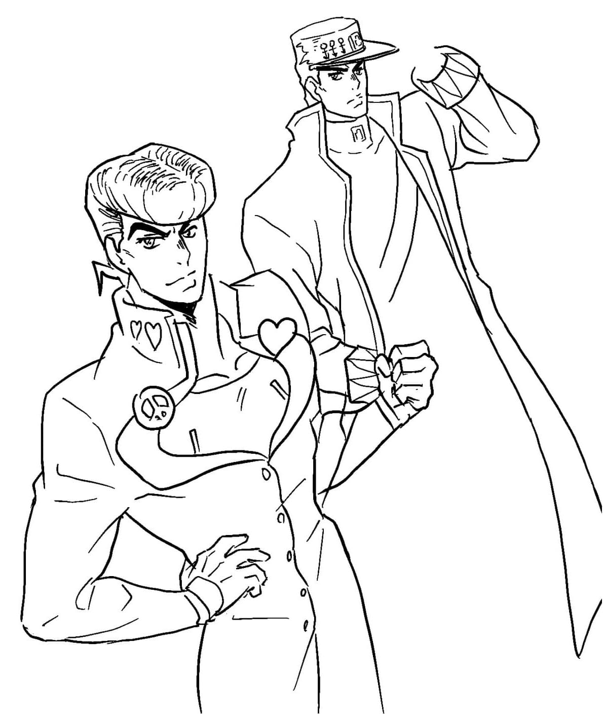 Josuke Higashikata with Kujo Jotaro