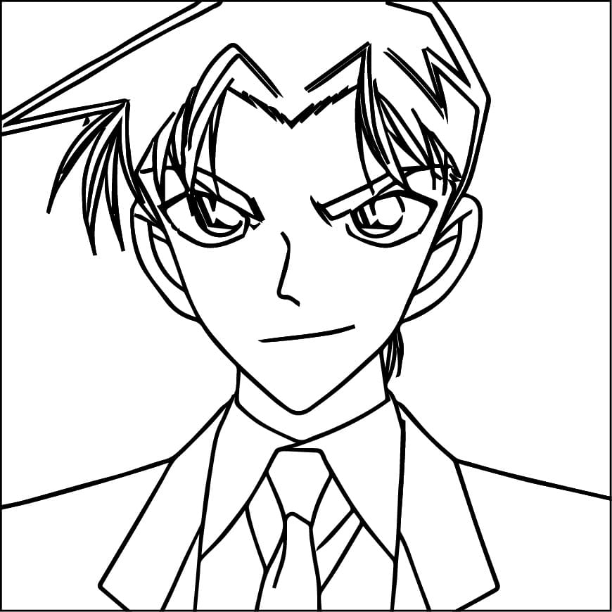 Printable Heiji Hattori Coloring Pages