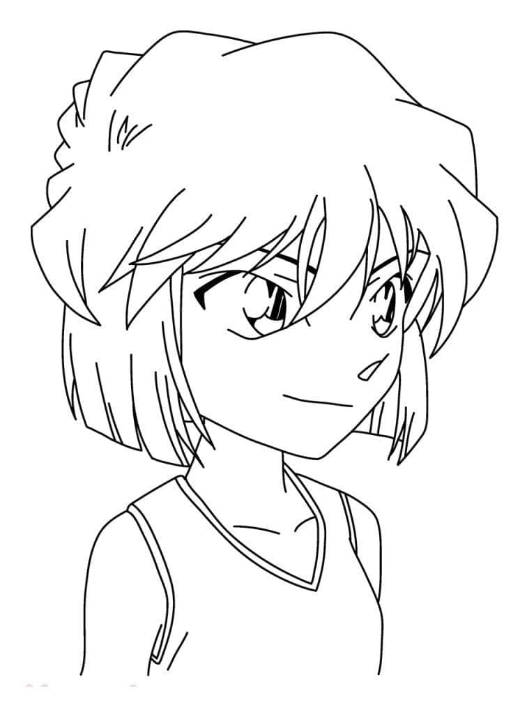 Printable Ai Haibara Coloring Pages