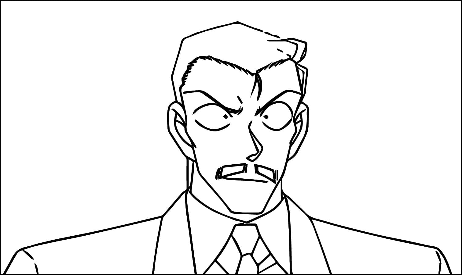 Printable Kogoro Mouri Coloring Pages