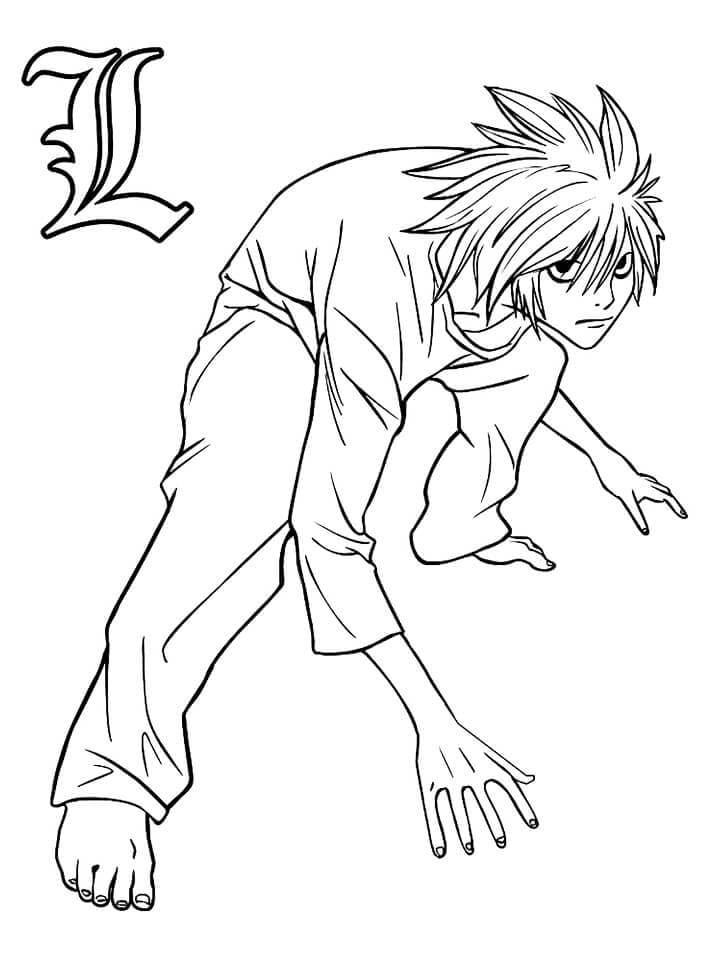 L Death Note Free Printable