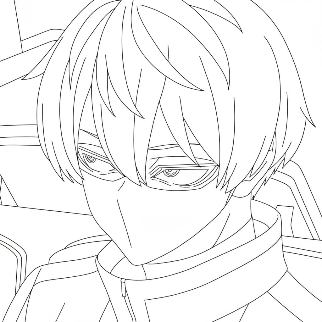 Cool Jin Kougasaki coloring page Cool Jin Kougasaki