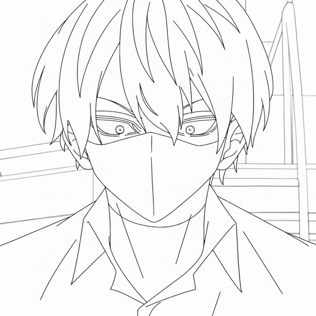 Printable Jin Kougasaki Coloring Pages