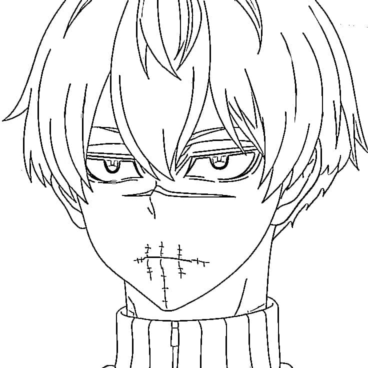 Jin Kougasaki Tougen Anki coloring page Jin Kougasaki Tougen Anki