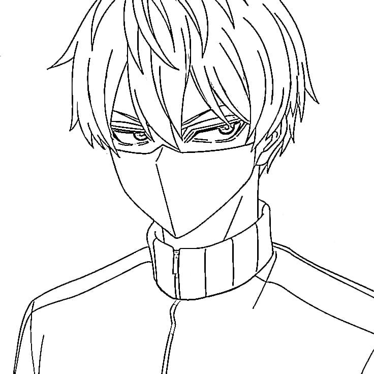 Jin Kougasaki in Anime Tougen Anki coloring page Jin Kougasaki in Anime Tougen Anki