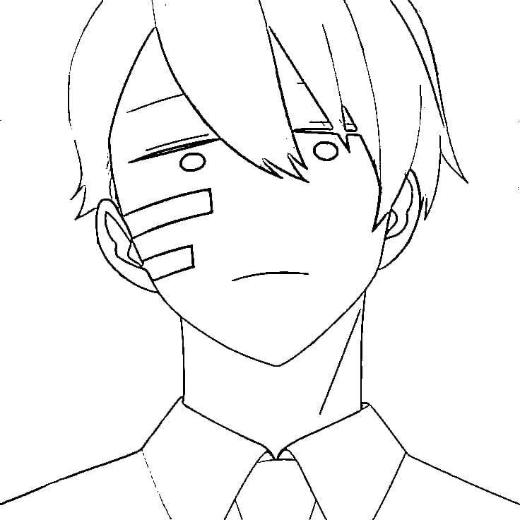 Naito Mudano from Anime Tougen Anki coloring page Naito Mudano from Anime Tougen Anki