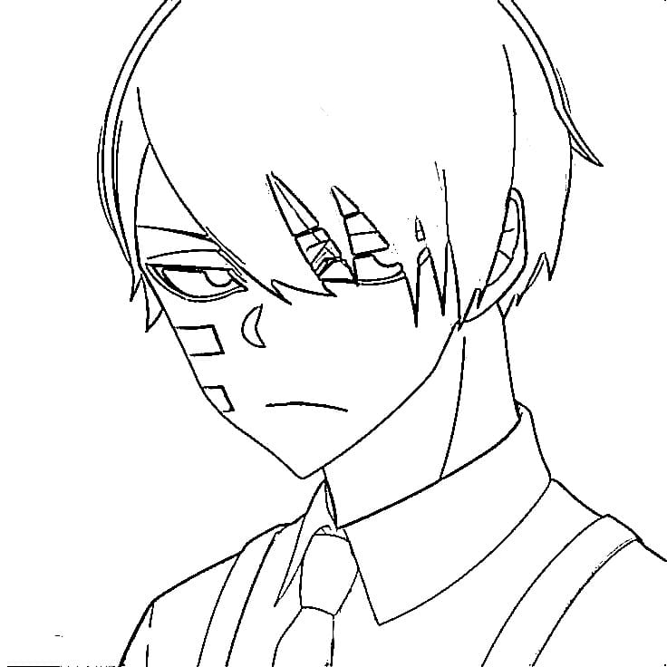 Naito Mudano in Tougen Anki coloring page Naito Mudano in Tougen Anki