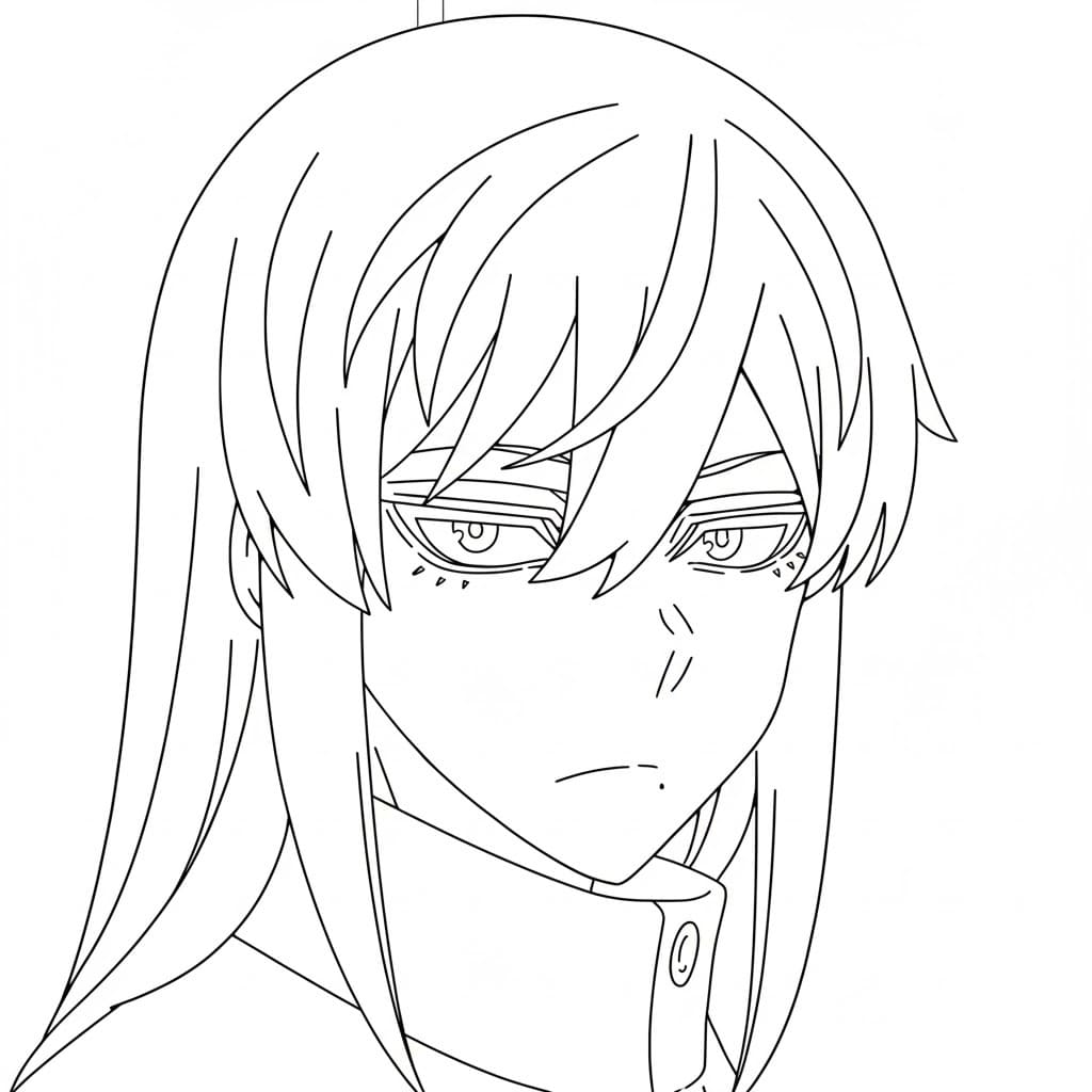 Printable Mikado Momodera Coloring Pages