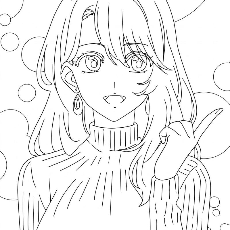 Printable Miyako Saitou Coloring Pages