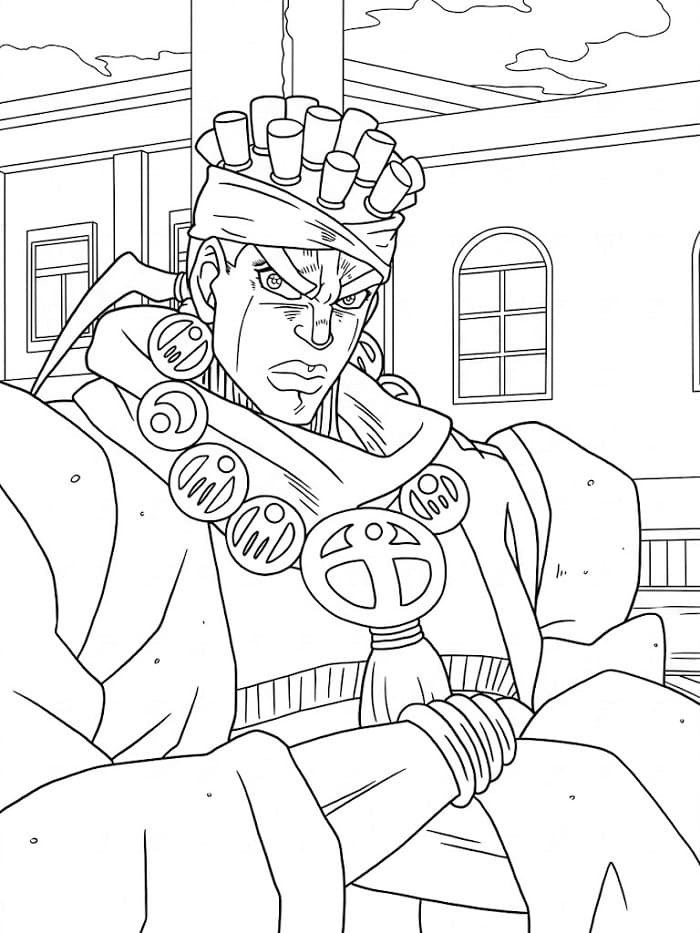 Printable Mohammed Avdol Coloring Pages