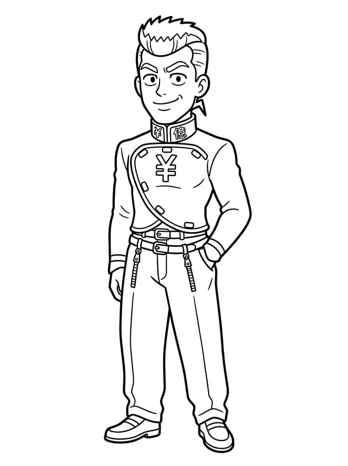 Anime Character Okuyasu Nijimura
