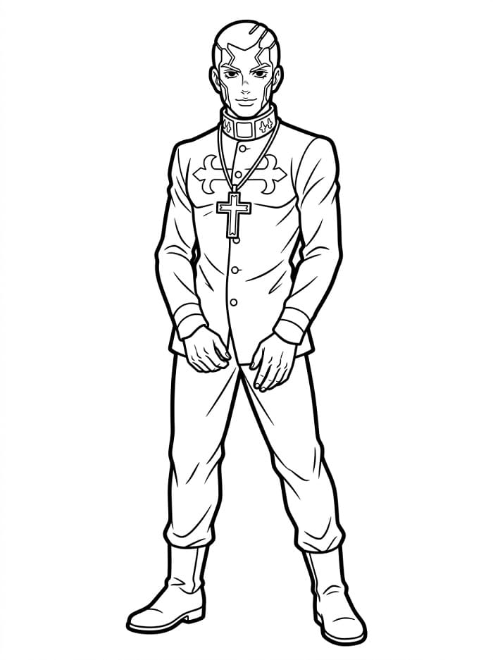Enrico Pucci from Anime JoJo's Bizarre Adventure