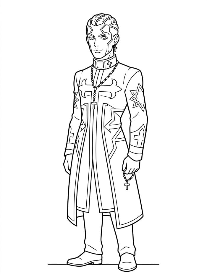 Enrico Pucci in Anime JoJo's Bizarre Adventure