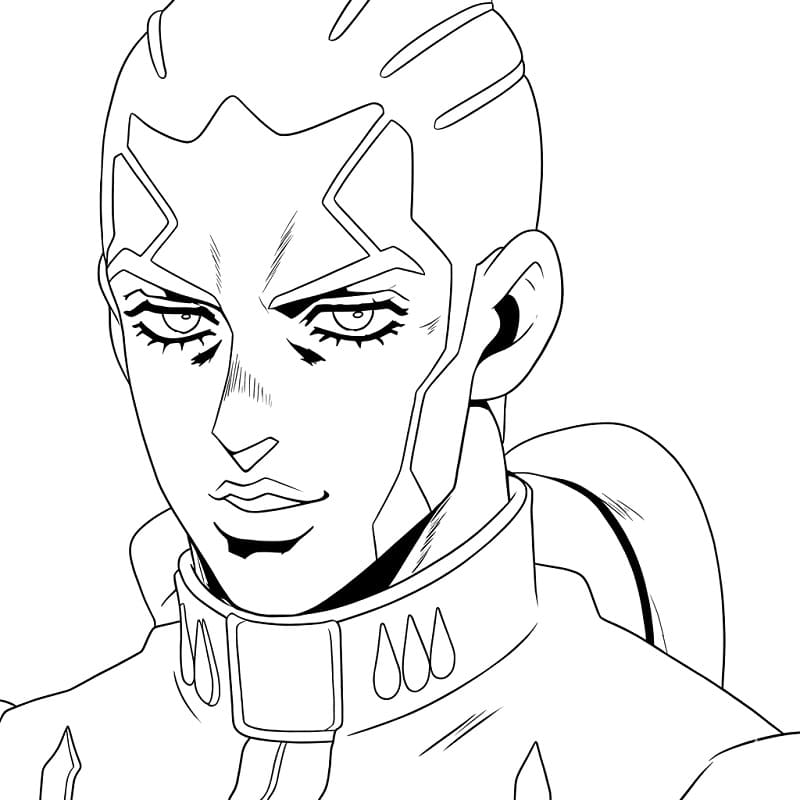 Printable Enrico Pucci Coloring Pages