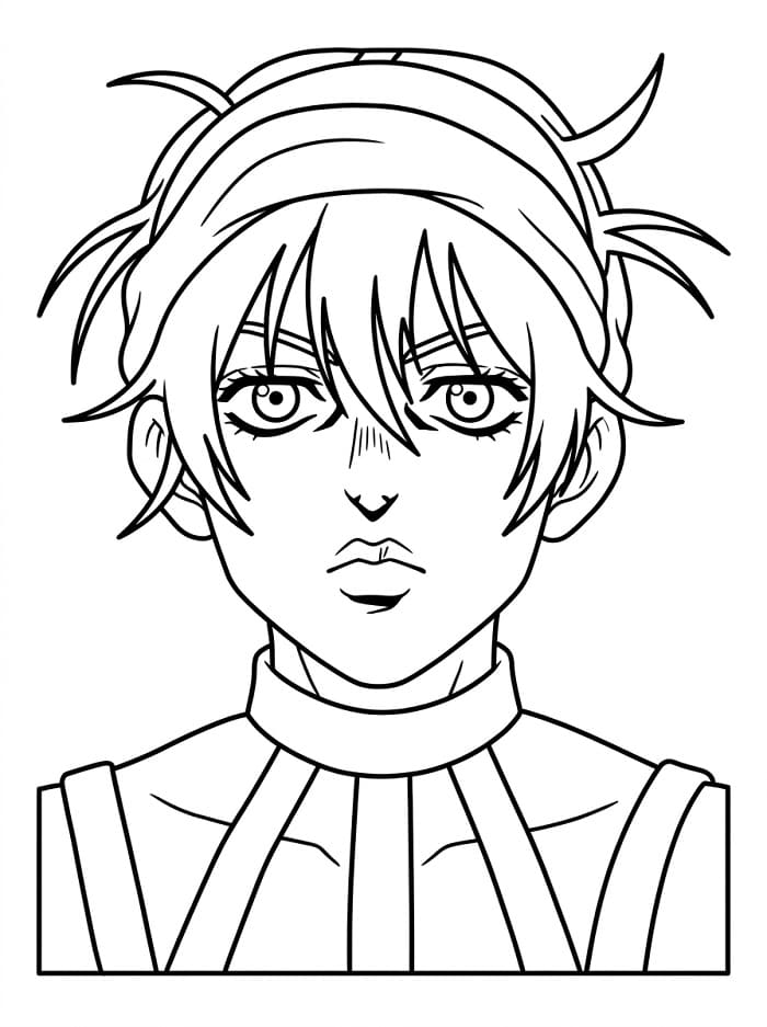 Printable Narancia Ghirga Coloring Pages