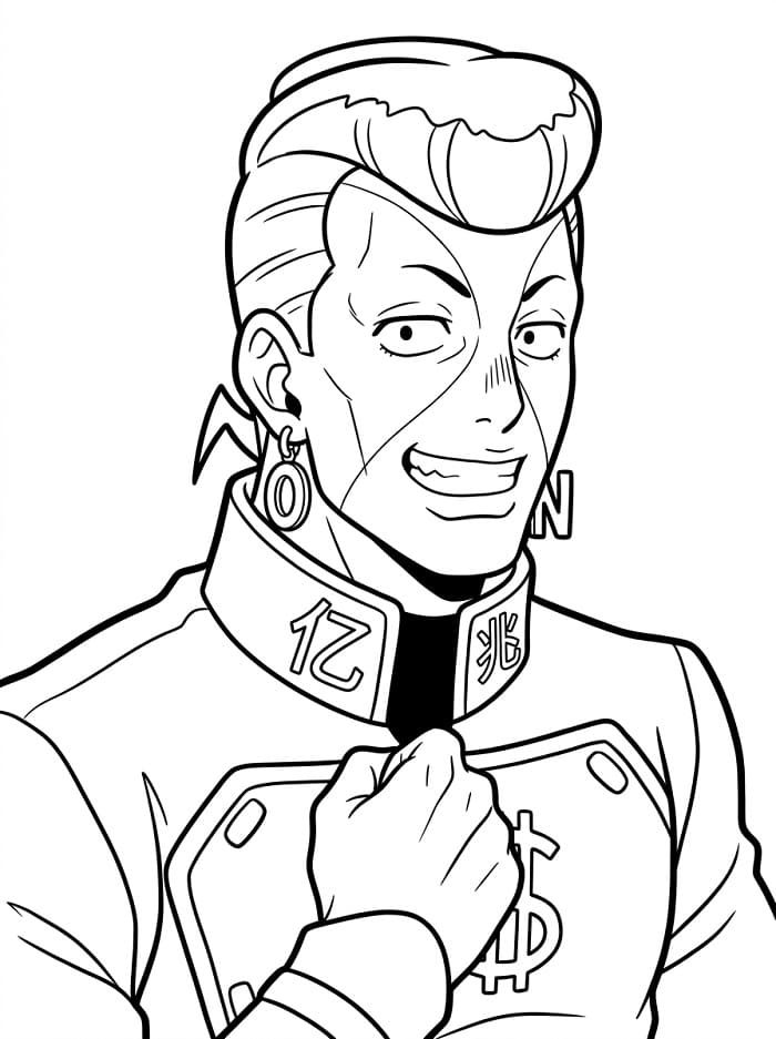 Okuyasu Nijimura in Anime JoJo's Bizarre Adventure