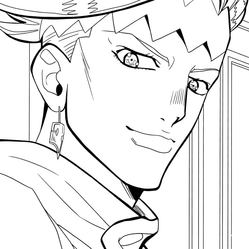 Rohan Kishibe Smiling