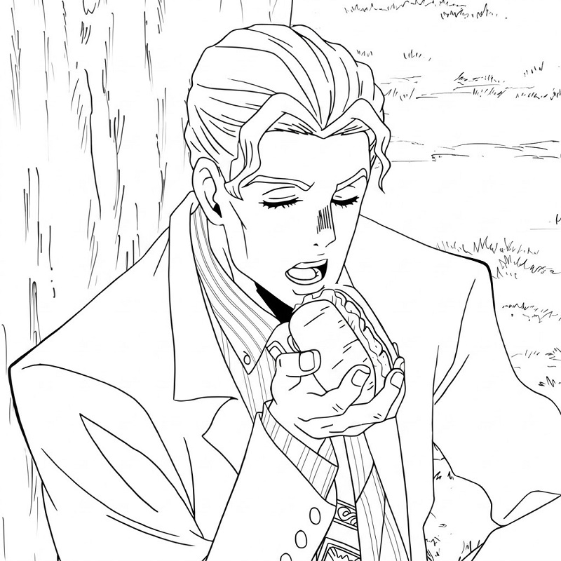 Yoshikage Kira Eating Sandwich