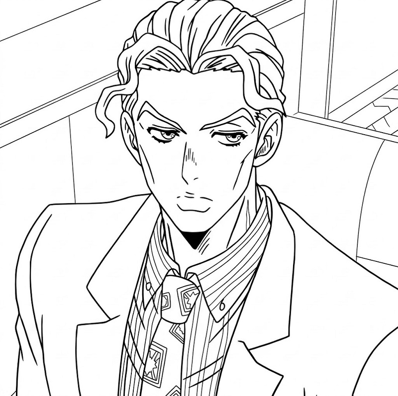 Printable Yoshikage Kira Coloring Pages