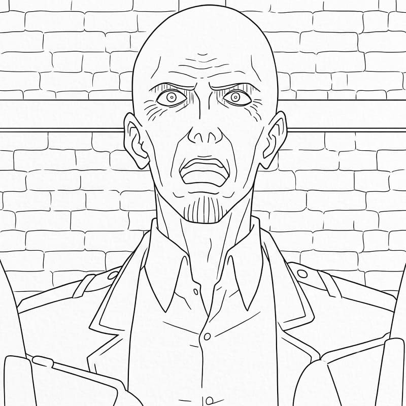 Keith Shadis in Attack on Titan