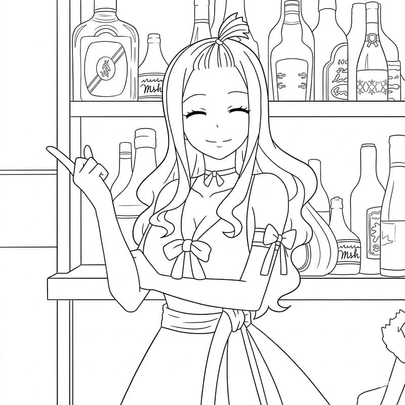 Printable Mirajane Strauss Coloring Pages