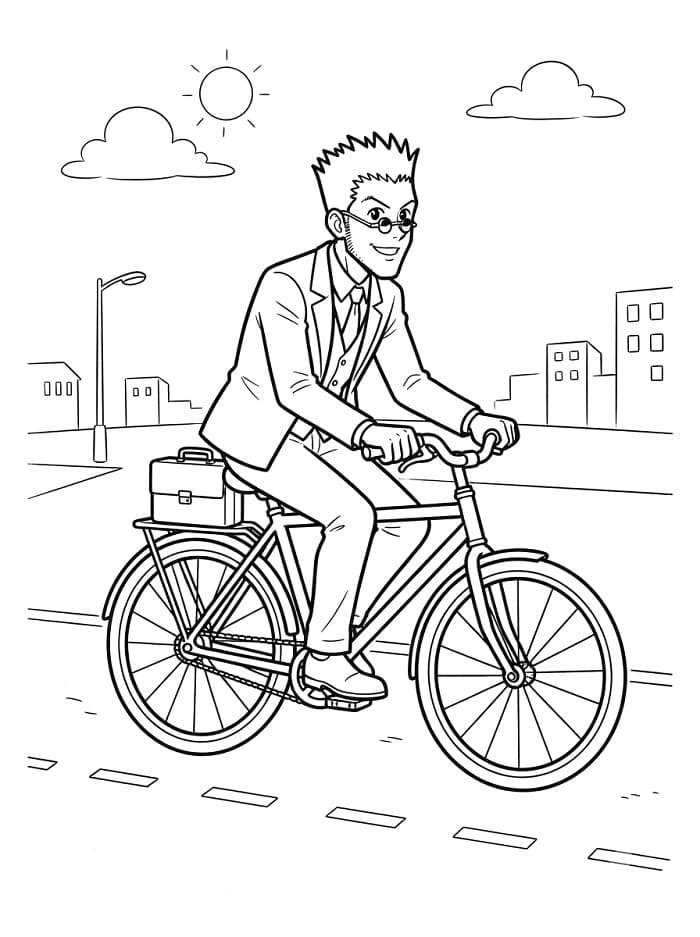 Leorio Paradinight on Bike