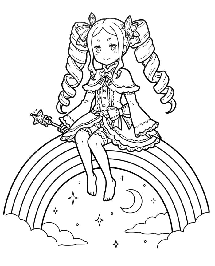 Beatrice with Rainbow