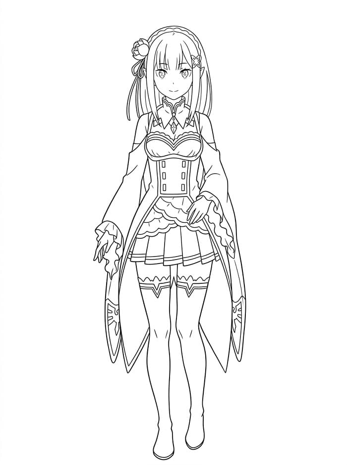 Emilia Camp from Anime Re Zero