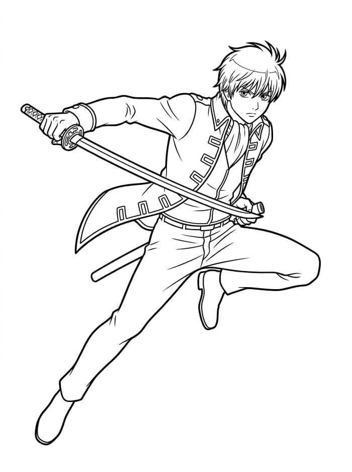 Printable Okita Sougo Coloring Pages