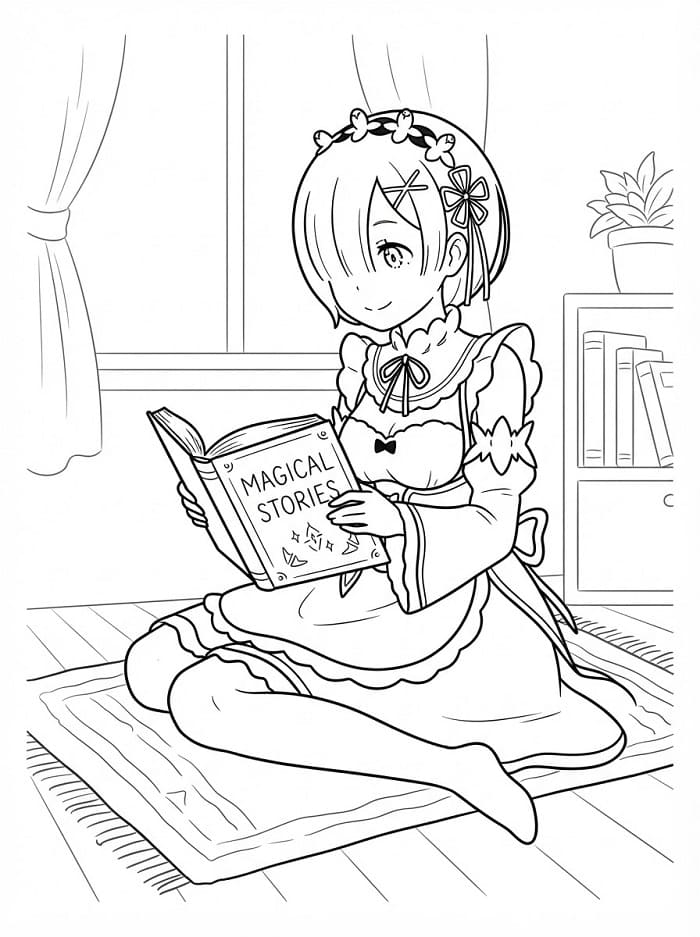 Rem with Book