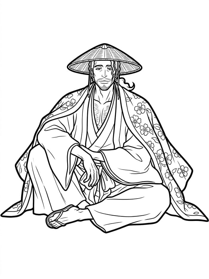 Printable Shunsui Kyoraku Coloring Pages