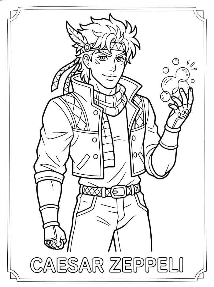 Caesar Zeppeli Free Printable