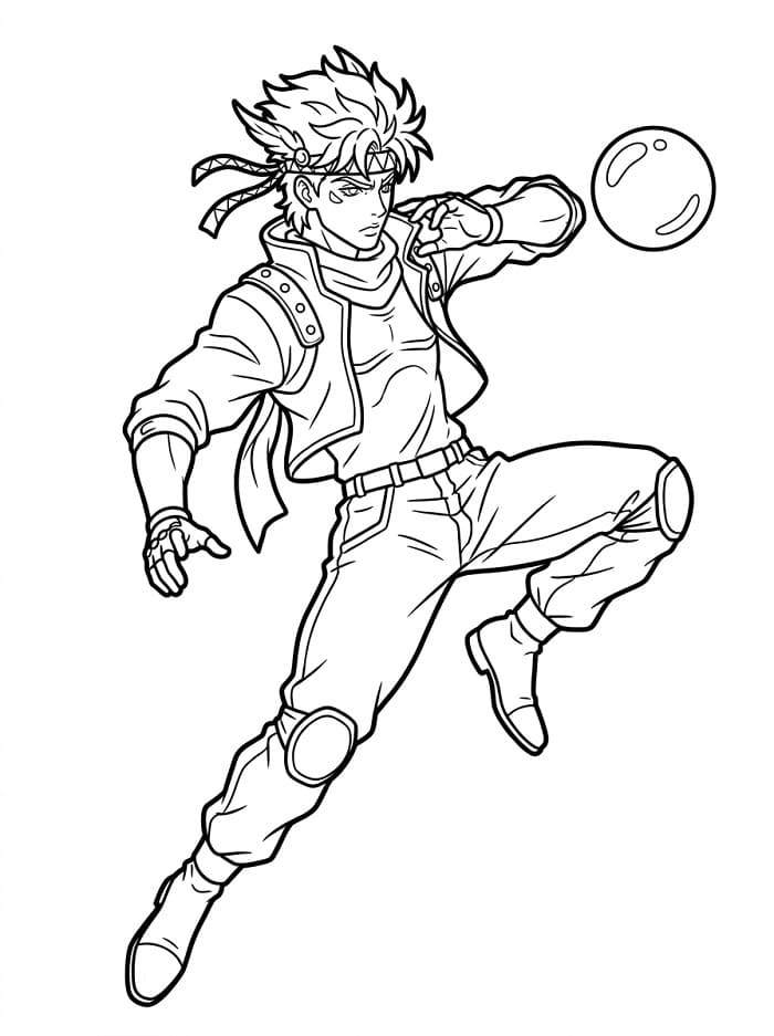Printable Caesar Zeppeli Coloring Pages