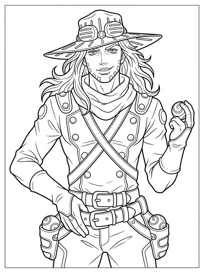 Printable Gyro Zeppeli Coloring Pages