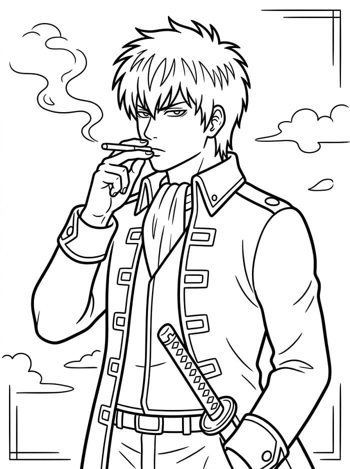 Hijikata Toshiro smoking
