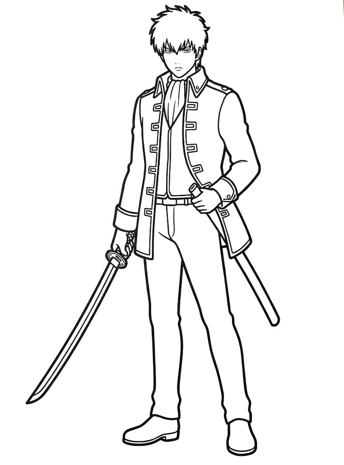 Printable Hijikata Toshiro Coloring Pages