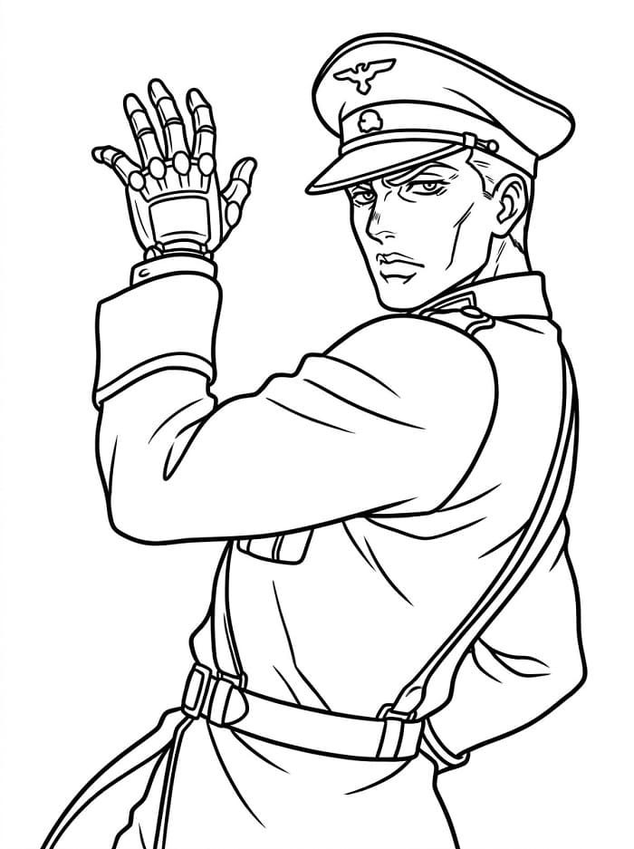 Rudolf von Stroheim in Anime JoJo's Bizarre Adventure