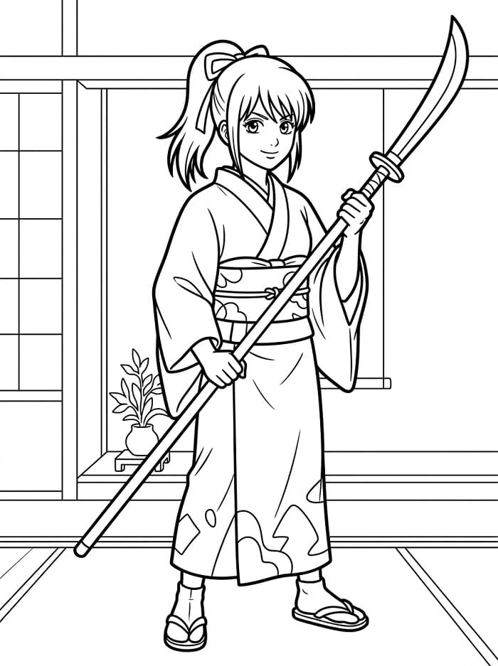 Tae Shimura with Weapon