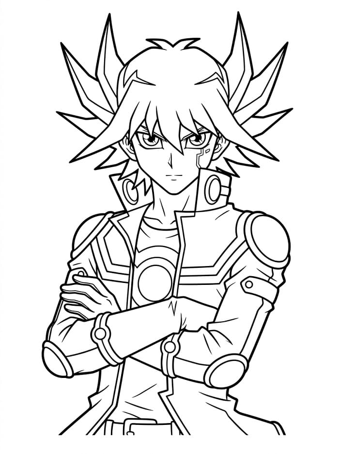 Printable Yusei Fudo Coloring Pages