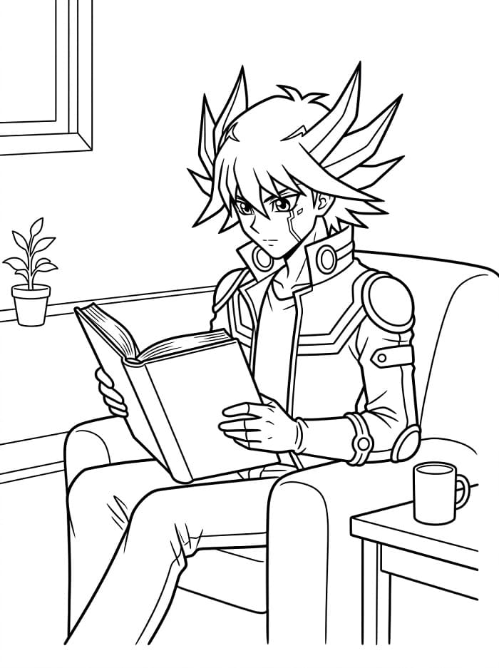 Yusei Fudo Reading Book